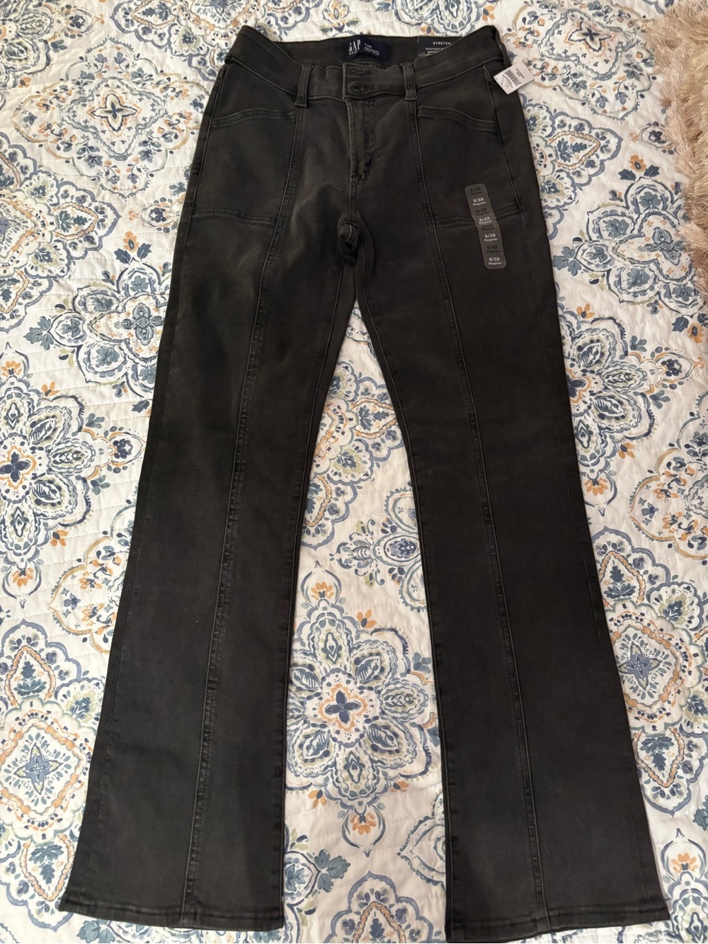 GAP Black High-Rise Flare Jeans